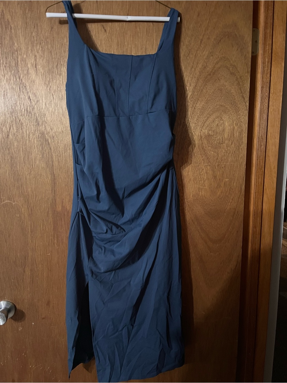 HALARA Blue Sleeveless Midi Dress